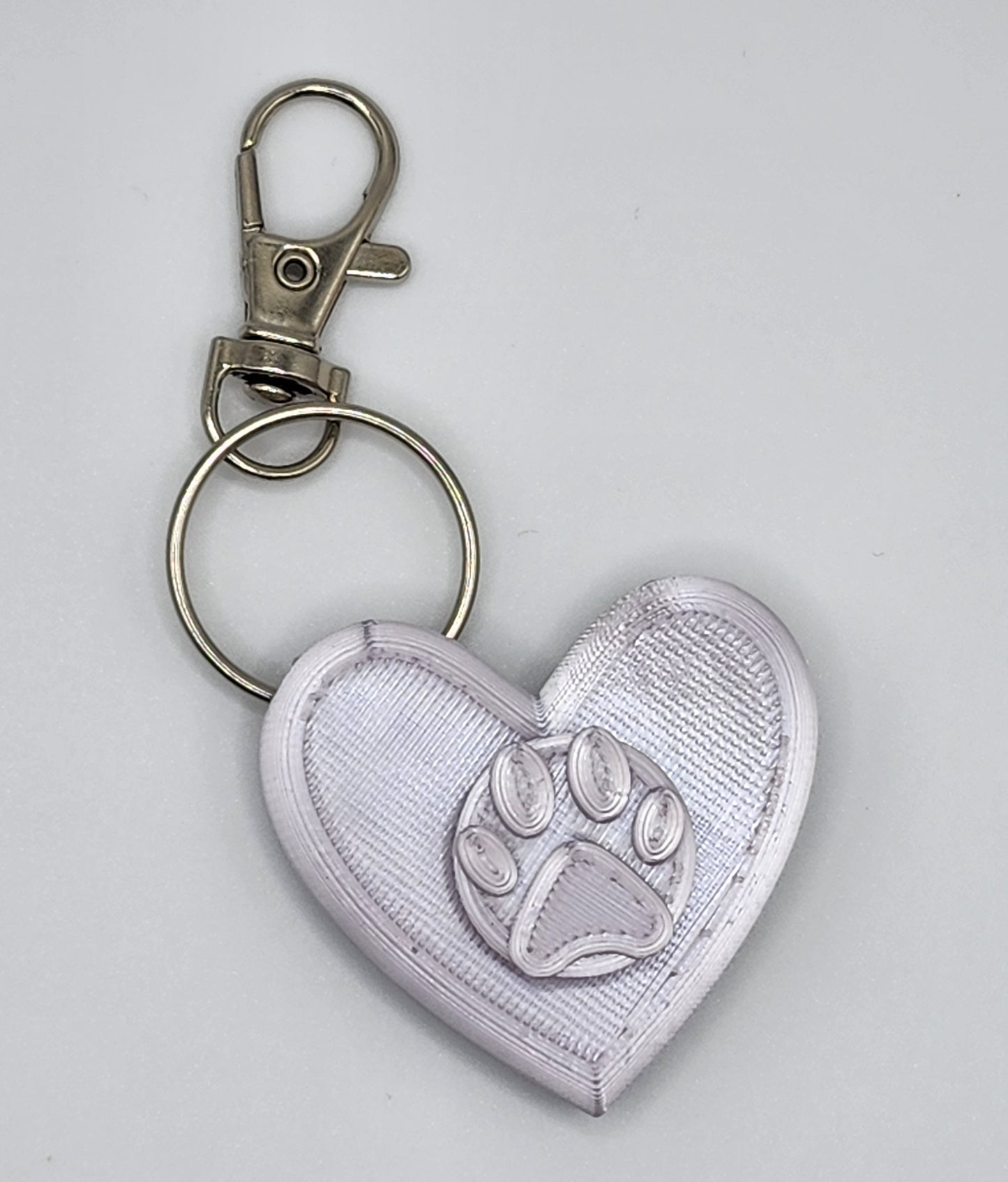Heart Pawprint Fidget Toy Keychain