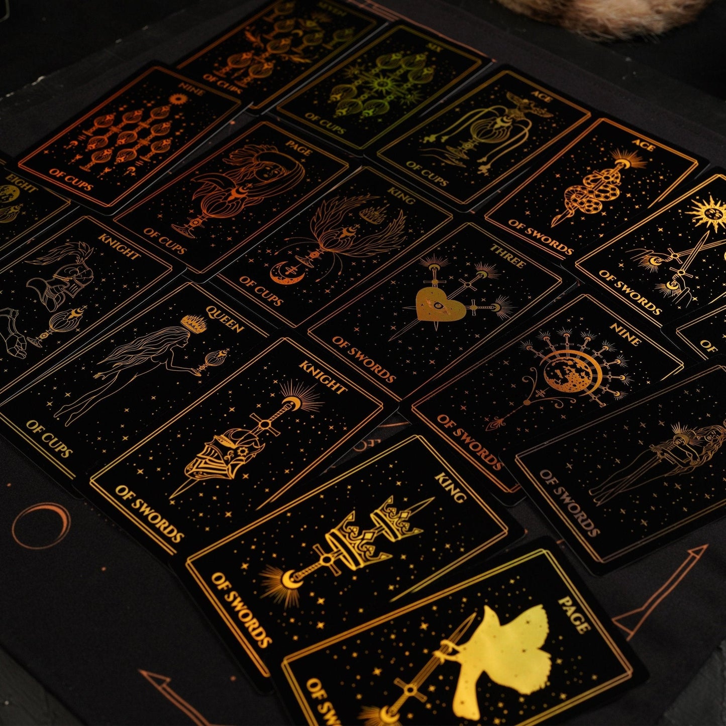 Moonlight Tarot Cards Gold Rainbow Foil