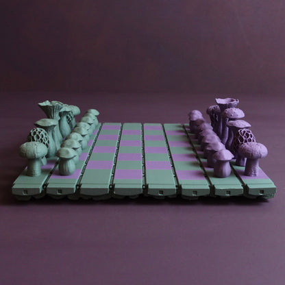 Forest Mushroom Log Chess Set