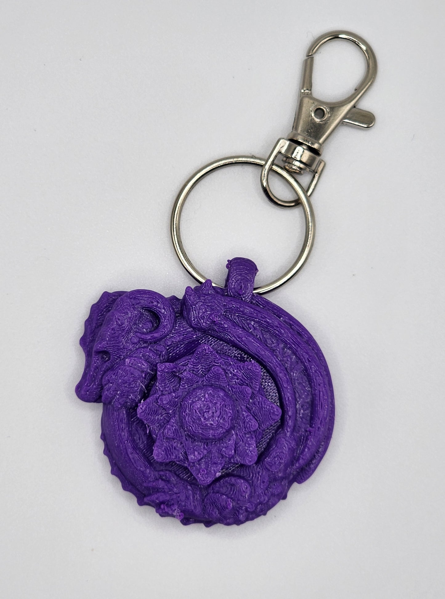 Dragon Spinning Flower Fidget Keychain