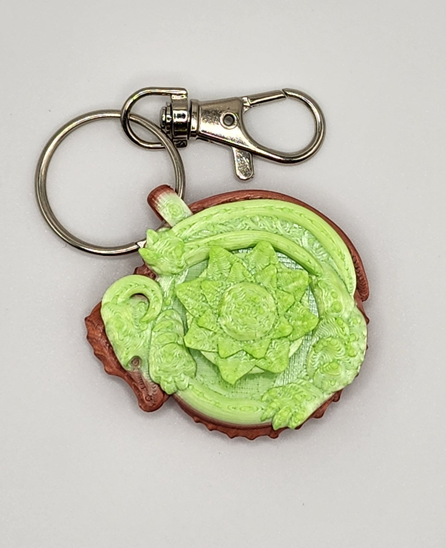 Dragon Spinning Flower Fidget Keychain