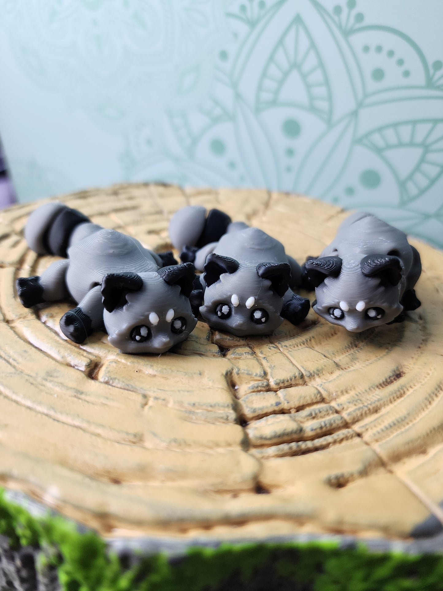 Adorable Articulated Racoon Figurine