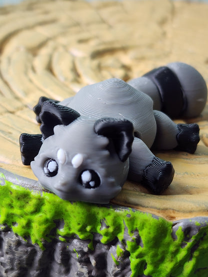 Adorable Articulated Racoon Figurine