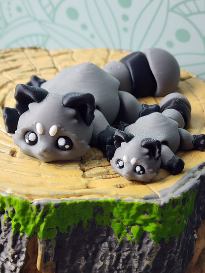 Adorable Articulated Racoon Figurine