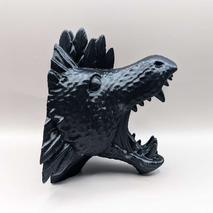 Wall Mountable Feather Dragon Head Coat/Bag Hanger