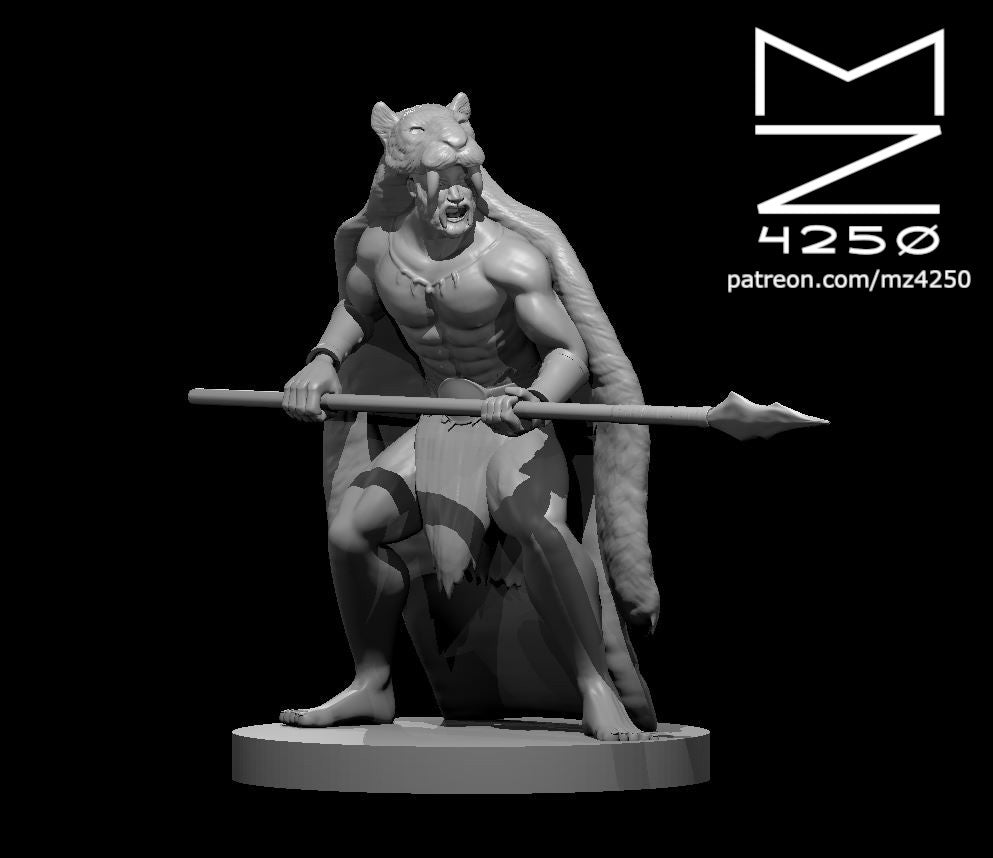 Resin 3D Printed Tribal Warrior Mini