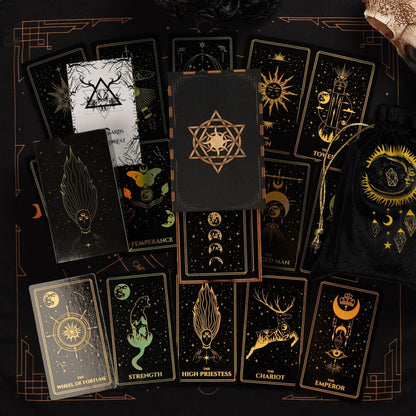 Moonlight Tarot Cards Gold Rainbow Foil
