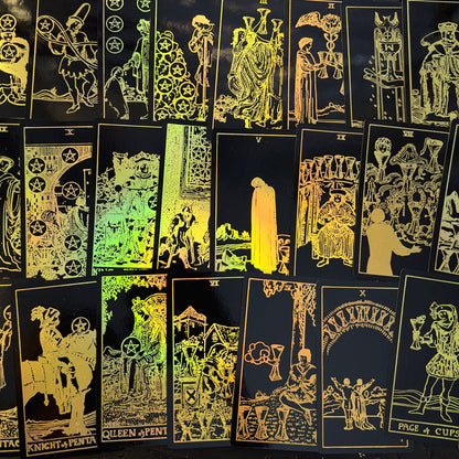 The Smith-Waite Tarotc Cards Gold Rainbow Foil