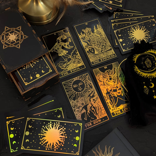 The Smith-Waite Tarotc Cards Gold Rainbow Foil