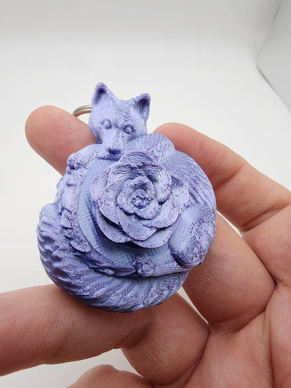 Fox Flower Fidget Toy Keychain