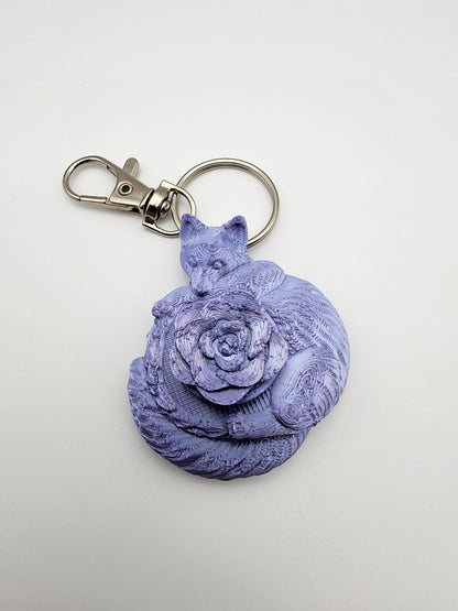 Fox Flower Fidget Toy Keychain